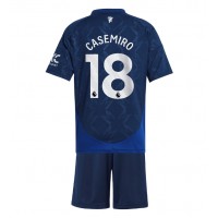 Manchester United Casemiro #18 Replika babykläder Bortaställ Barn 2024-25 Kortärmad (+ korta byxor)